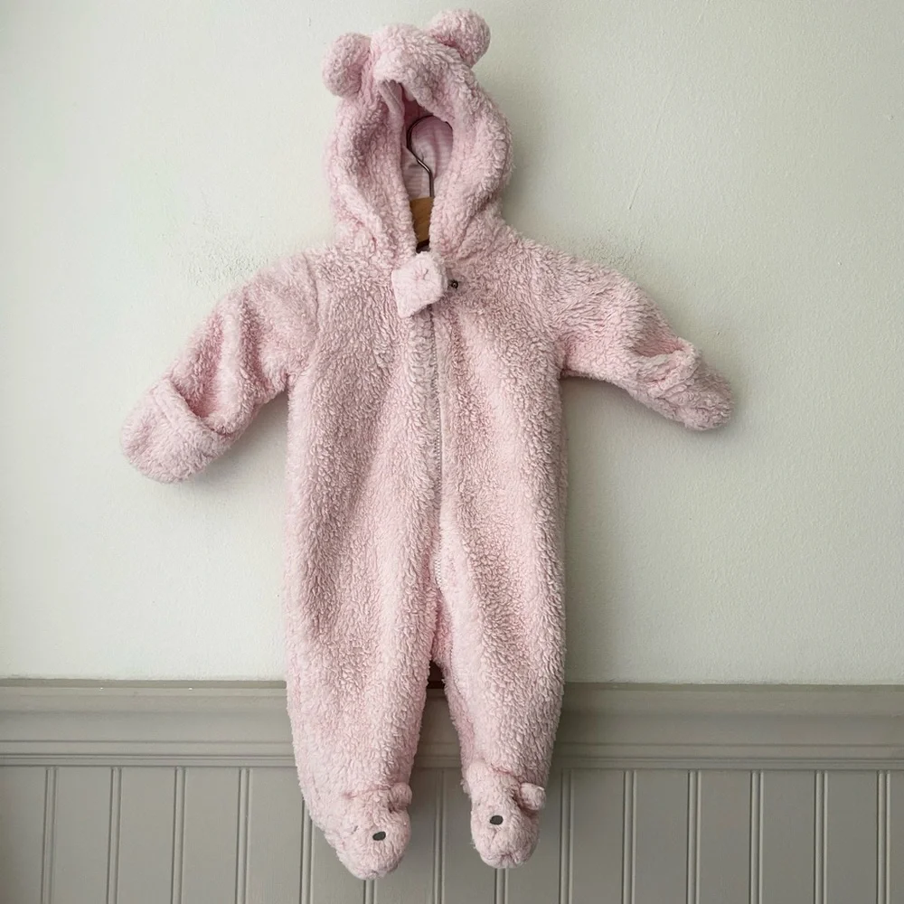 Carter's Soft Pink Fleece Footed Coverall newborn